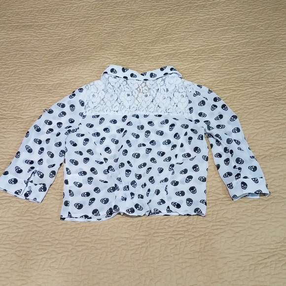 Vintage Bongo skull crop top Size M - Picture 12 of 12